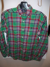 RALPH LAUREN POLO GREEN PLAID BUTTON UP CASUAL SHIRT BOYS SIZE M 12/14 N... - £23.56 GBP