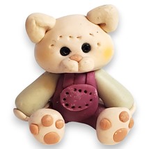 Suzi Skoglund Clay Kitty Figurine Handmade Polymer  Kitschy Cat Miniature - $6.99