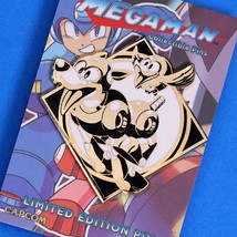 Mega Man Rush and Beat Limited Edition Golden Diamond Enamel Pin Figure Rockman - £13.54 GBP