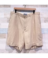 POLO Ralph Lauren Linen Canvas Flat Front Shorts Beige 9&quot; Inseam Casual ... - $14.84