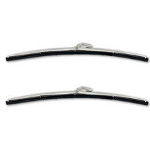 12&quot; Ford &amp; GM Polished Stainless Windshield Wiper Blade Blades Wrist Type Pair - £13.55 GBP