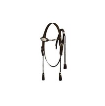 Horse Bridle Pony Leather Western Headstall Leather Reins Brown Horse Tack - £31.91 GBP