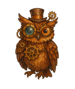 4&quot; Steampunk Owl Sticker Decal - Clockwork Goggles Top Hat Bird - - €0,84 EUR