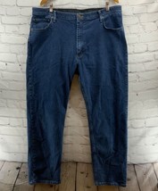 Wrangler Jeans Mens Sz 42X30 Regular Fit Blue Denim  - £15.63 GBP