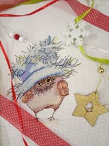 Owl cross stitch funny pattern pdf - Winter hat cross stitch blackwork chart - £6.54 GBP