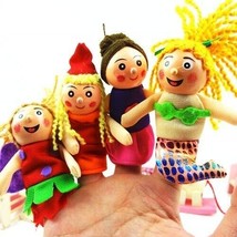 Kuhu Creations® Supreme 4 Pcs Wooden Mermaid, Baby Story Telling Finger Puppets - £26.30 GBP