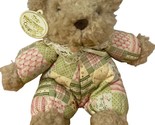 Ganz Bros 1993 Frazzles Bear With Plastic Hang Tag Tan Multi Patchwork 7... - $22.58
