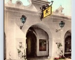 Entrance La Guerra Studios Santa Barbara CA Hand Colored Albertype Postc... - $5.30