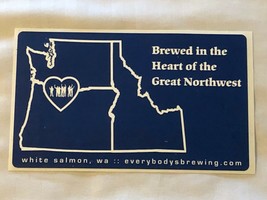 Everybody&#39;s Brewing Company Sticker Craft Beer White Salmon, Washington ... - £2.79 GBP