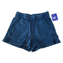 Joy Lab Womens French Terry Mid Rise Blue Opal Cotton Spandex Shorts Size Medium - £5.45 GBP