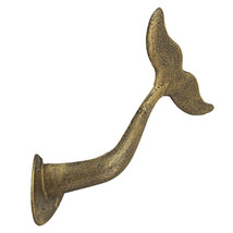 Bronze Finish Cast Iron Whale Tail Decorative Garden Hose Wall Hook Home Storage - £46.54 GBP