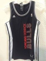 Adidas Women&#39;s NBA Jersey CHICAGO Bulls Derrick Rose Black Vertical sz M - $127.92 MXN