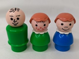 Fisher Price Little People Man Freckle Green Girl Blue Lot  - $11.95