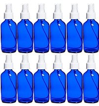 Perfume Studio® 4 Oz Blue Cobalt Glass with White Spray Bottles/Perfume ... - £47.84 GBP