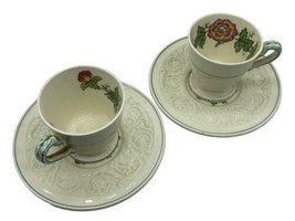 Wedgwood Floral Tapestry Cup And Saucer Patrician England TMD 440 Barlaston - £30.37 GBP