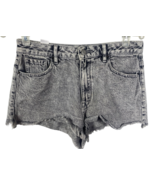 PacSun High Rise Festival Cut Off Denim Jean Shorts Raw Distressed Hem B... - $40.52 CAD