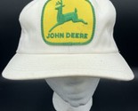 VTG K Products John Deere Patch White Snapback Cap Made USA Farming Tractor - £17.72 GBP