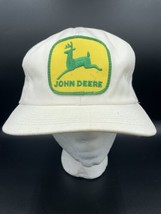 VTG K Products John Deere Patch White Snapback Cap Made USA Farming Tractor - £17.48 GBP