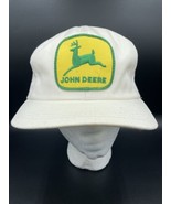 VTG K Products John Deere Patch White Snapback Cap Made USA Farming Tractor - £17.37 GBP