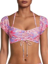 Time And Tru Women&#39;s Printed Off Shoulder Swim Top Multicolor Size 3X(24... - $18.80