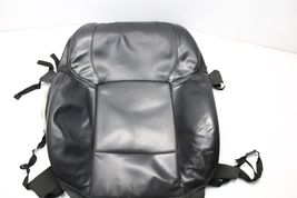 2009-2012 BMW 750Li 740i F01 FRONT LEFT UPPER SEAT LEATHER COVER BLACK H0730 image 2
