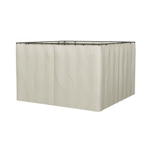 Outsunny 10x12 Gazebo Sidewall Set - 4 Panels, Hooks &amp; C-Rings, Beige - $100.99