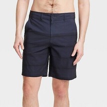 Men&#39;s 9&quot; Striped Hybrid Swim Shorts - Goodfellow &amp; Co Black 34 - £13.28 GBP