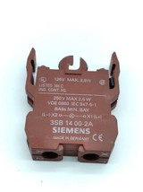 Siemens 3SB-14-00-2A Contact Block TESTED  - £22.93 GBP