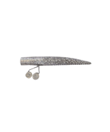 Antique Silver Decorative Knife Sheaf, Repousee Designs, L 14.5 cm - $46.00