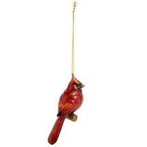 Red Cardinal Bird Hanging Ornament 4&quot; Polystone - £11.24 GBP