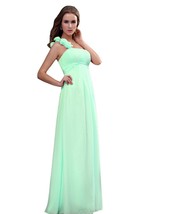 An item in the Fashion category: Kivary Women's Long Floral One Shoulder Prom Bridesmaid Dresses Mint US 6