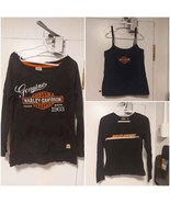 Lot of 3 women&#39;s female clothing 2 long sleeve t-shirts + 1 top - $68.53 CAD