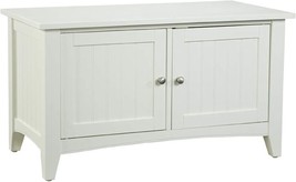 Alaterre Furniture Shaker Cottage Storage Bench/Cabinet With 2 Doors, Ivory - £111.39 GBP