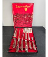 NOS Vintage Emperor Steel 6 Piece Professional Cutlery Knife Set W/Fork - $29.65