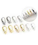 Zircon Pave Earring Hooks - Wholesale Earring Findings 18x8mm（20 pieces/... - $119.91 MXN
