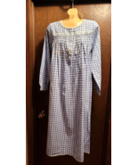 Vtg Amanda Stewart Plaid Flannel Nightgown Sz M Country Prairie Cottagec... - €32,73 EUR