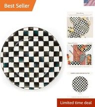 Chic Courtly Check Round Serving Plate - Perfect for Weddings &amp; Housewar... - $149.99