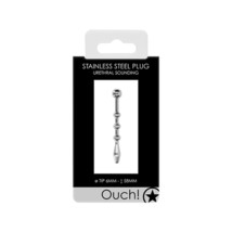 Ouch! Urethral Sounding Beaded Stainless Steel Plug 6 mm - $41.87