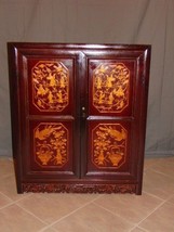 VINTAGE ANTIQUE HAND PAINTED CHINESE CABINET - $742.50