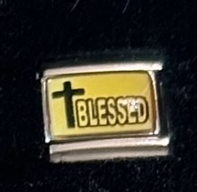 Cross Blessed Wholesale Italian Charm Photo Enamel Link 9MM K2016 - 2 - £11.38 GBP