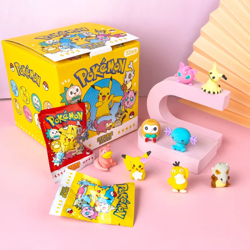 32pcs/Set Pokemon Anime Sanrio Hello Kitty Crayon Pikachu Figure Diy Cartoon - £24.55 GBP+