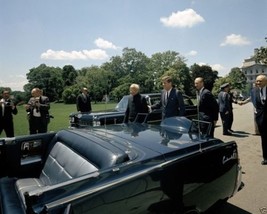 President John F. Kennedy and India leader walk to limousine New 8x10 Photo - £7.04 GBP