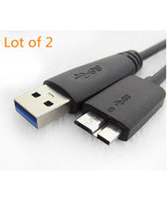 Lot of 2 Seagate WD LaCie G-Drive HDD USB 3.0 Cable A-Male to Micro B-Male - $11.84 CAD