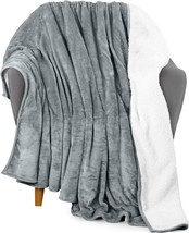 Utopia Bedding Sherpa Blanket Throw Size [Cool Grey, 50X60, Camping And ... - $44.99