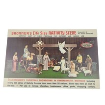 Frankenmuth Bronner&#39;s Department Store Postcard Michigan Christmas Nativity Vtg - £2.16 GBP