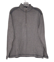 Pronto Uomo Pullover Mock Neck Quarter Zip Sweater Size Medium Charcoal Gray - £23.64 GBP