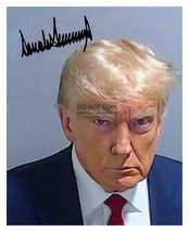 President Donald Trump Mugshot Facsimile Autograph Enhanced 8X10 Photo Reprint - £6.67 GBP