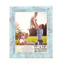 An item in the Baby category: 11X14 Rustic Blue Picture Frame With Plexiglass Holder
