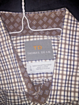 Thomas Dean Men&#39;s Shirt Office Casual  Cotton Flip Cuff Contrast Size L - £28.29 GBP