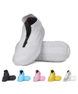 Reusable Silicone Waterproof Shoe Covers Size M Gray Lot of 2 - £11.32 GBP